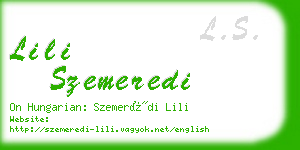 lili szemeredi business card
